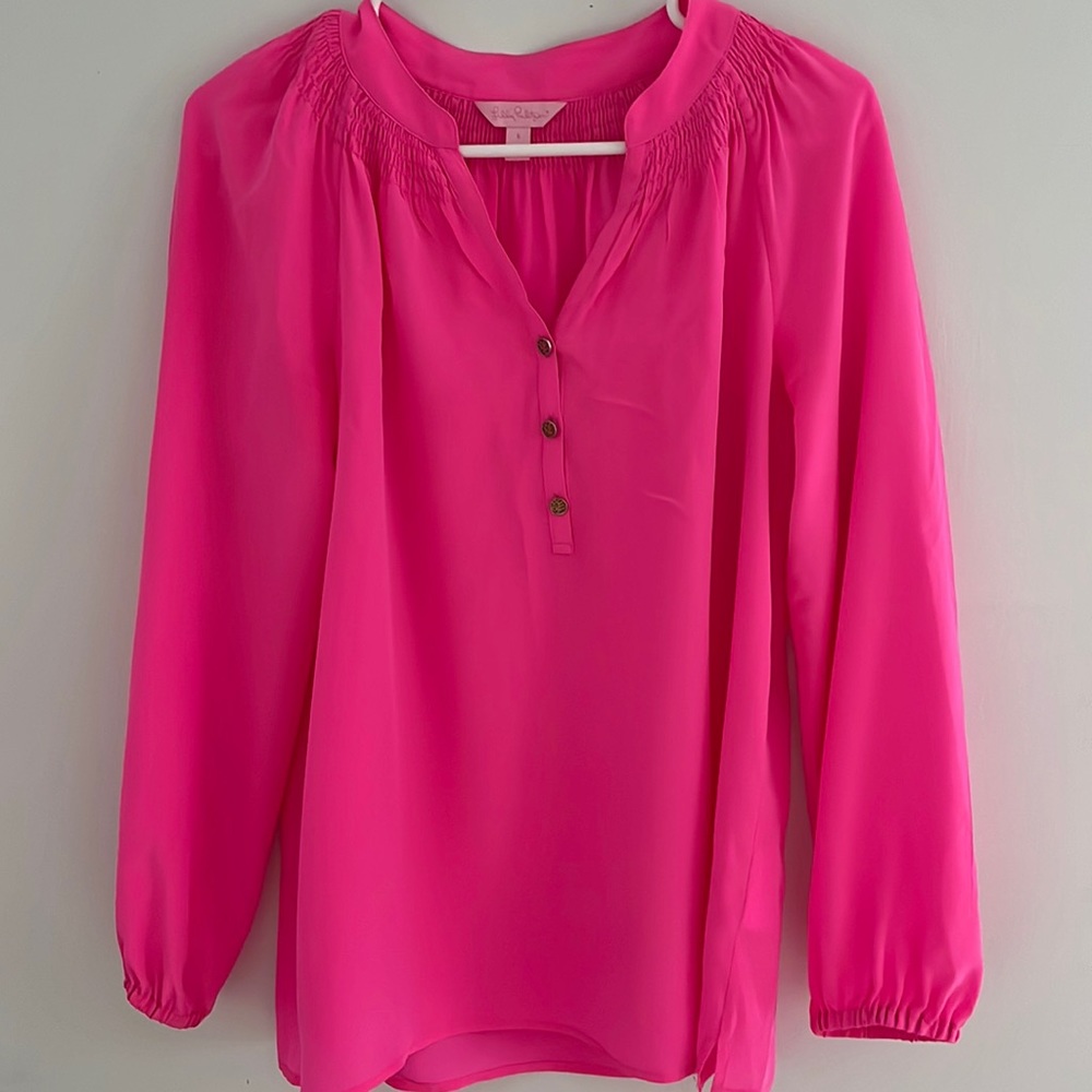 LILY PULITZER ELSA TOP PINK SIZE SMALL